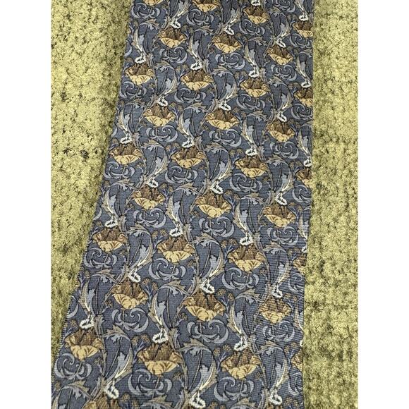 Beautiful Fox & Chave Pure Silk Men’s Designer Floral Style Tie App 60” L 3.25”W - Picture 3 of 9